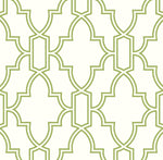 NW31604 peel and stick trellis green and white wallpaper by NextWall