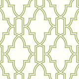 NW31604 peel and stick trellis green and white wallpaper by NextWall