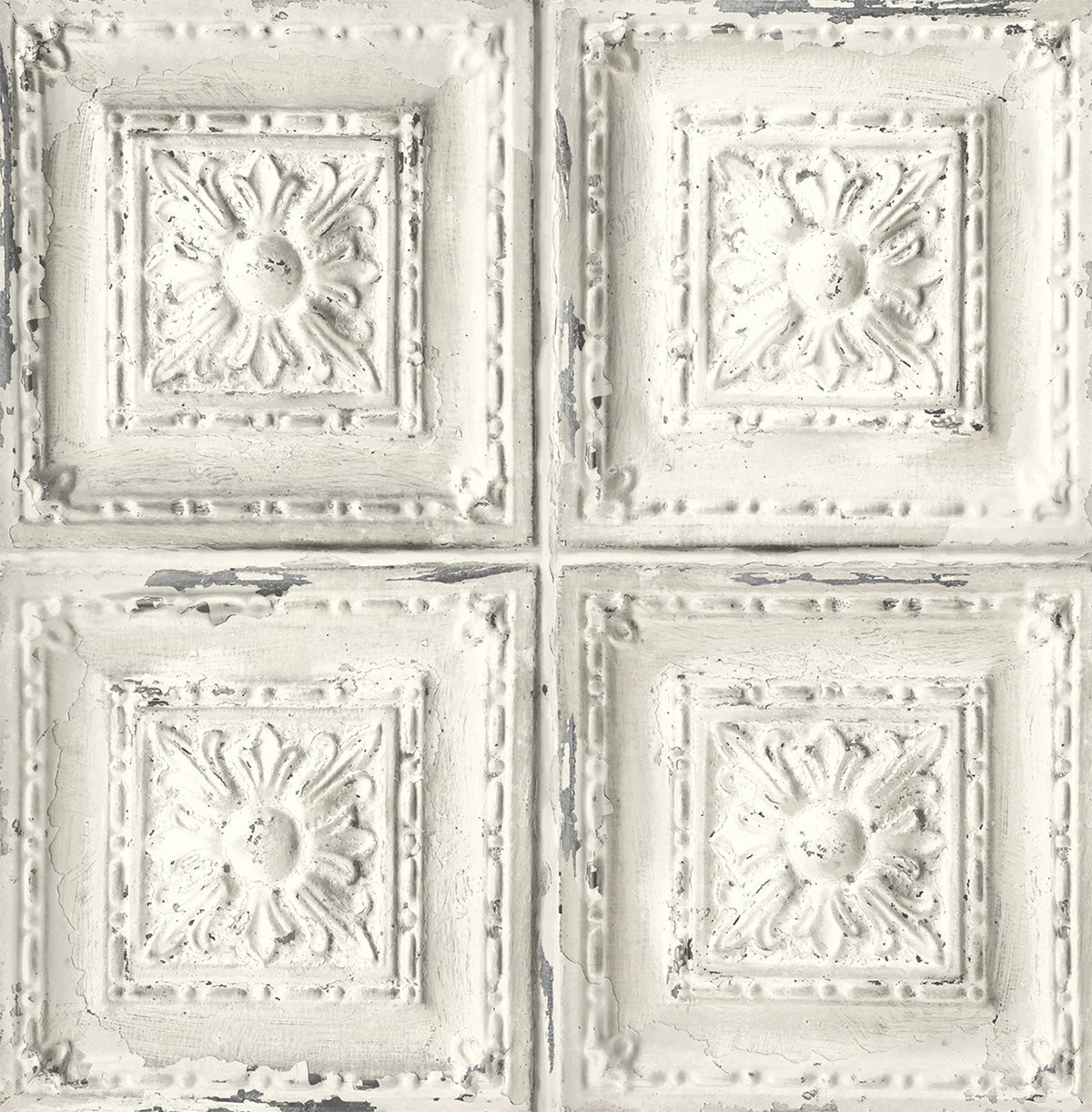 NW32100 peel and stick tin tile rustic removable wallpaper by NextWall