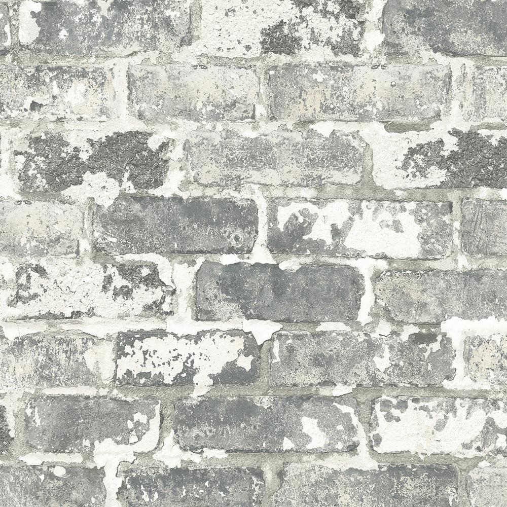 
                  
                    NW32308 peel and stick industrial gray brick wallpaper by NextWall
                  
                