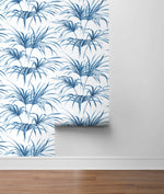 NW32502 tropical palm leaf peel and stick removable wallpaper roll by NextWall