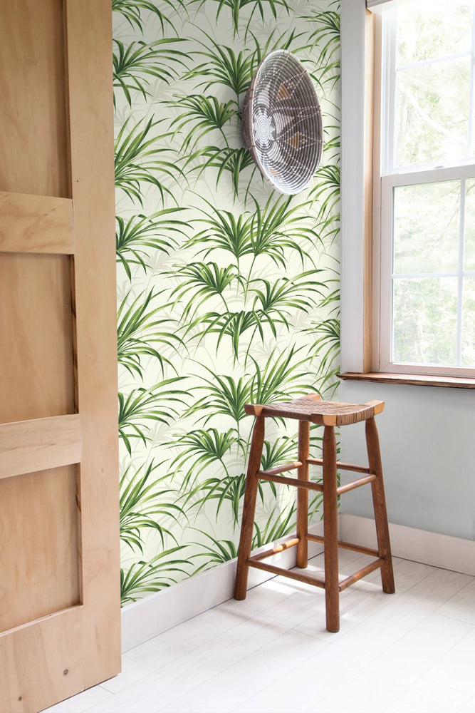 NW32504 tropical palm leaf peel and stick removable wallpaper decor by NextWall