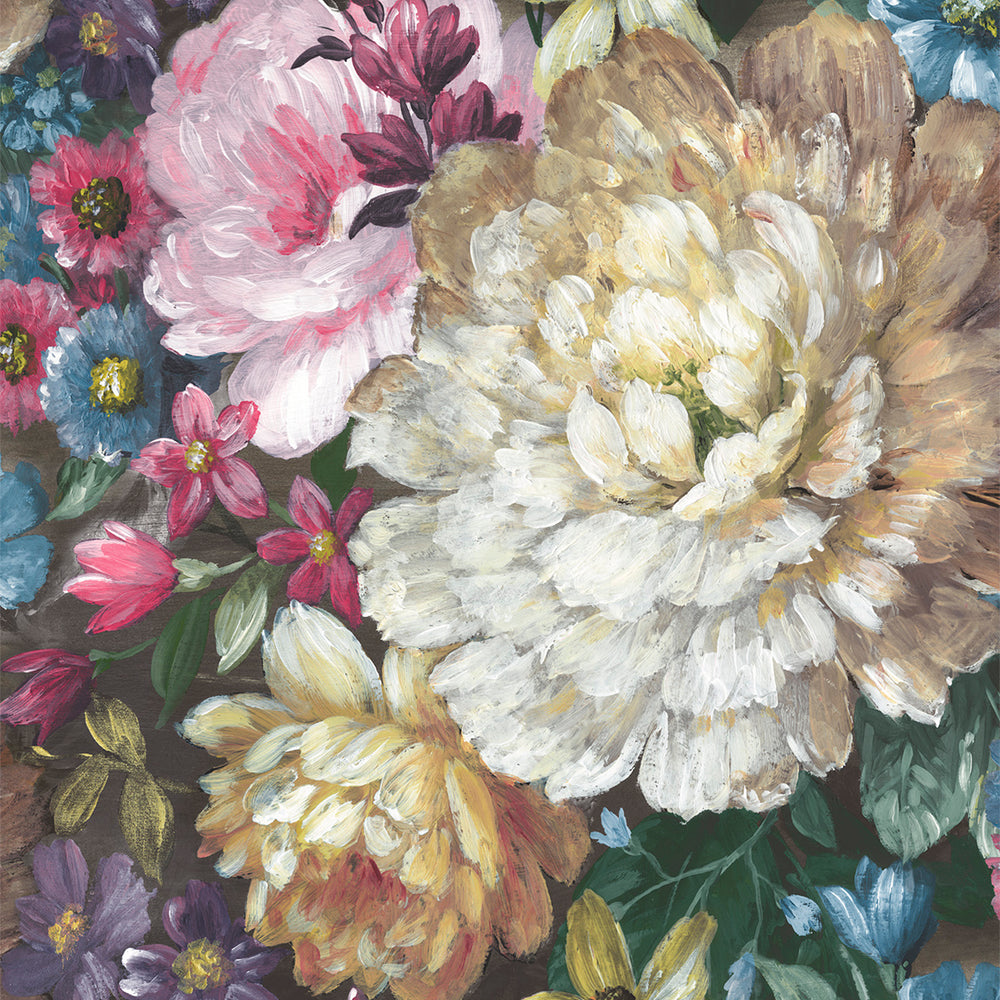 NW32700 blooming floral painterly peel and stick wallpaper by NextWall
