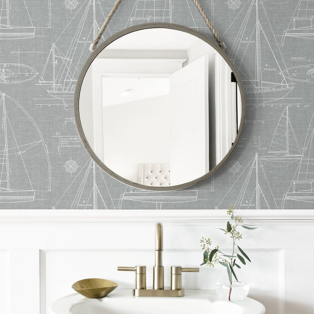 
                  
                    NW32908 sailboat peel and stick wallpaper bathroom
                  
                