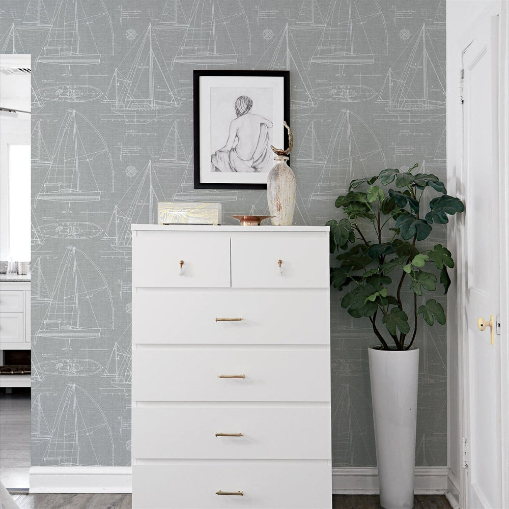 
                  
                    NW32908 sailboat peel and stick wallpaper bedroom
                  
                