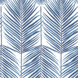 NW33002 coastal blue palm leaf peel and stick removable wallpaper by NextWall