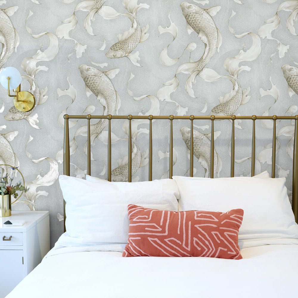 
                  
                    NW33208 metallic koi fish peel and stick removable wallpaper bedroom by NextWall
                  
                