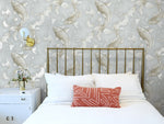 NW33208 metallic koi fish peel and stick removable wallpaper bedroom by NextWall