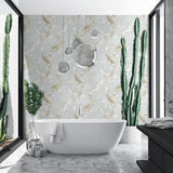 Koi Fish Metallic Peel and Stick Removable Wallpaper