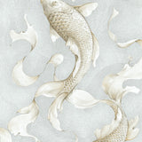 NW33208 metallic koi fish peel and stick removable wallpaper by NextWall