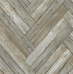 Wood Chevron Rustic Peel and Stick Removable Wallpaper