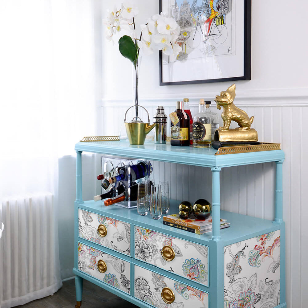
                  
                    NW33600 colorful paisley floral peel and stick wallpaper furniture by NextWall
                  
                