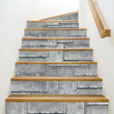 NW33808 fuselage metal panel peel and stick wallpaper stairs by NextWall