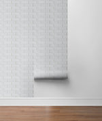 NW34000 off white subway tile peel and stick removable wallpaper roll by NextWall