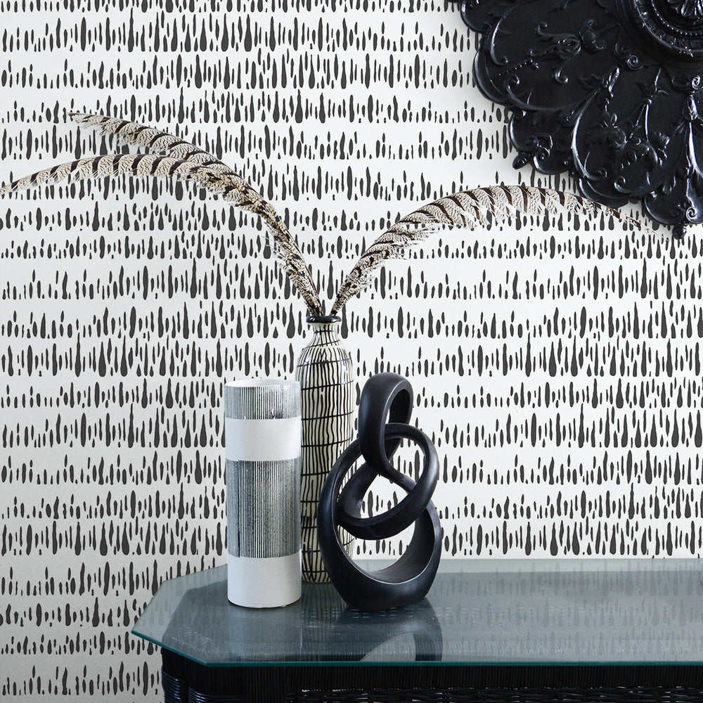 
                  
                    NW34100 brushstrokes abstract black and white peel and stick wallpaper decor from NextWall
                  
                