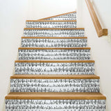 NW34100 stairs brushstrokes abstract black and white peel and stick wallpaper from NextWall