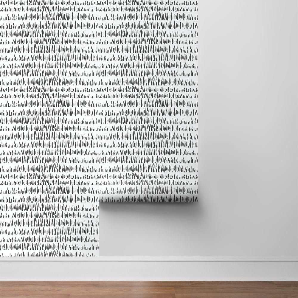 
                  
                    NW34100 brushstrokes abstract black and white peel and stick wallpaper roll from NextWall
                  
                