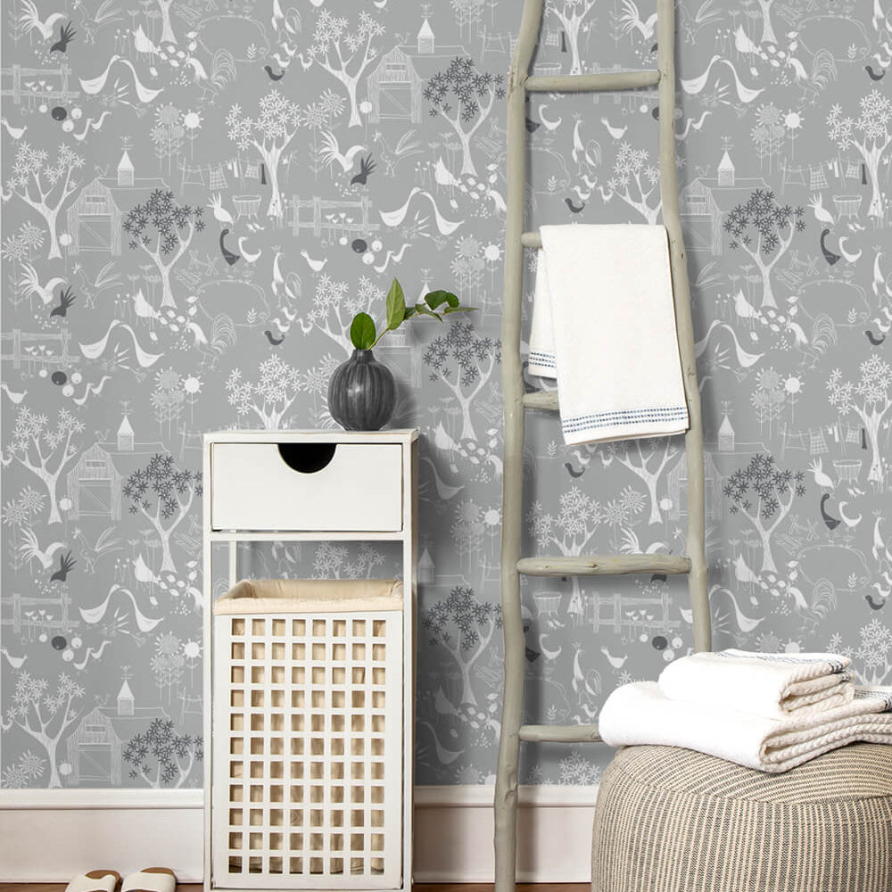 
                  
                    NW34308 scandinavian farm peel and stick wallpaper decor by NextWall
                  
                