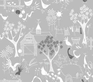 NW34308 scandinavian farm peel and stick wallpaper by NextWall