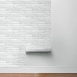 NW34400 limestone brick peel and stick removable wallpaper roll from NextWall