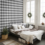 NW34500H holiday Christmas plaid peel and stick removable wallpaper bedroom from Nextwall