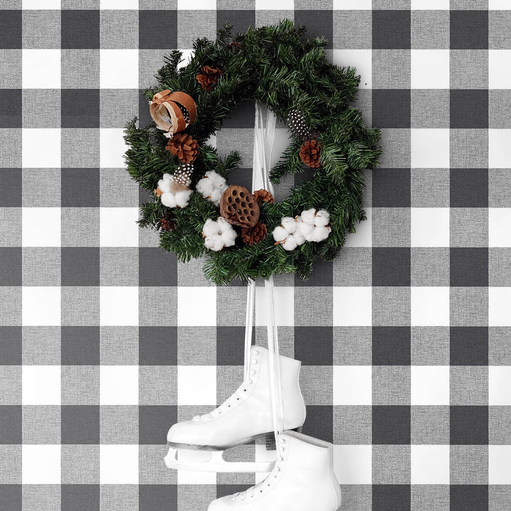 
                  
                    NW34500H holiday Christmas plaid peel and stick removable wallpaper decor from Nextwall
                  
                
