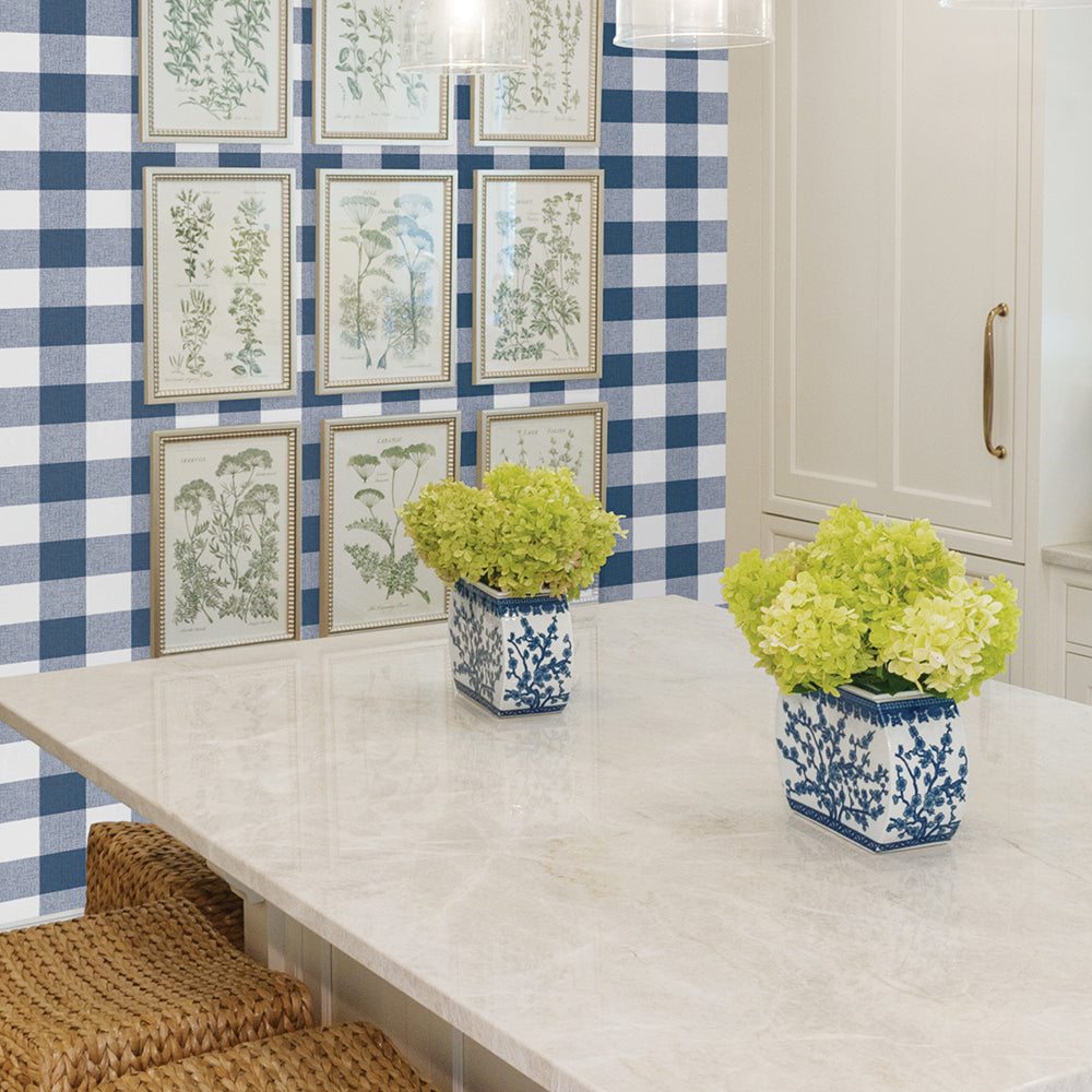 
                  
                    NW34502 picnic plaid peel and stick removable wallpaper kitchen by NextWall
                  
                