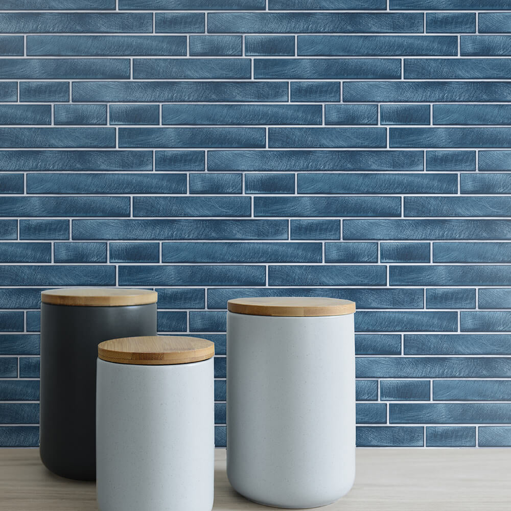 NW34602 brushed metal tile peel and stick removable wallpaper decor by NextWall