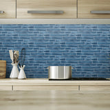 NW34602 brushed metal tile peel and stick removable wallpaper backsplash by NextWall