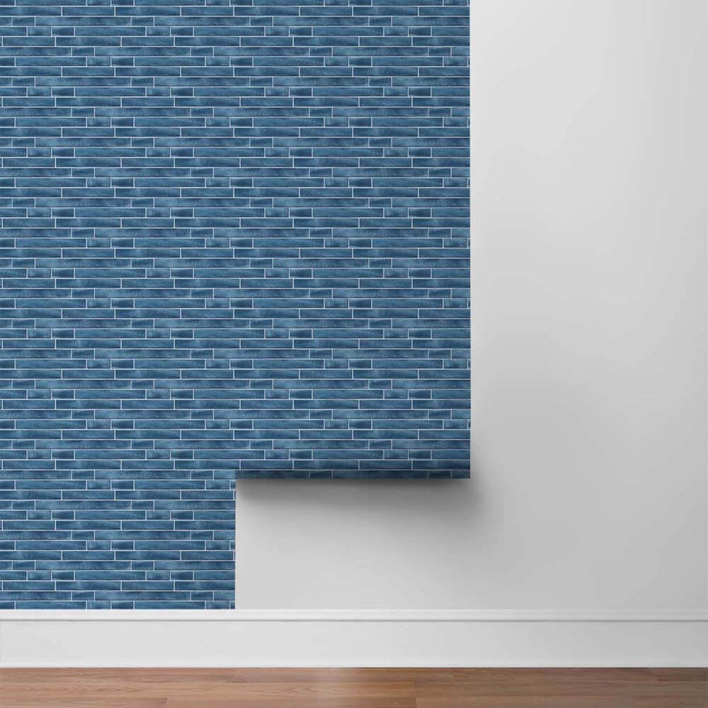 
                  
                    NW34602 brushed metal tile peel and stick removable wallpaper roll by NextWall
                  
                