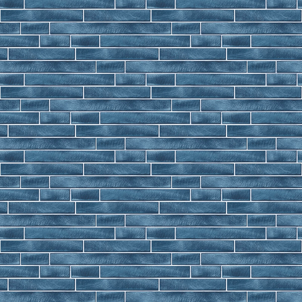 NW34602 brushed metal tile peel and stick removable wallpaper by NextWall