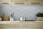 NW34608 brushed metal tile peel and stick removable wallpaper backsplash by NextWall