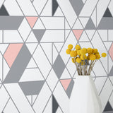 NW34701 kaleidoscope geometric peel and stick removable wallpaper decor by NextWall