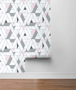 NW34701 kaleidoscope geometric peel and stick removable wallpaper roll by NextWall
