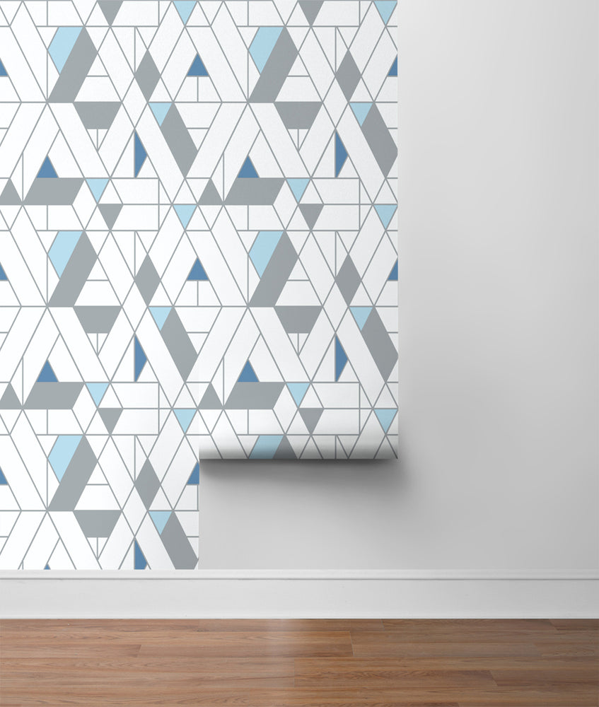 NW34702 kaleidoscope geometric peel and stick removable wallpaper roll by NextWall
