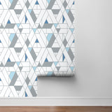 NW34702 kaleidoscope geometric peel and stick removable wallpaper roll by NextWall