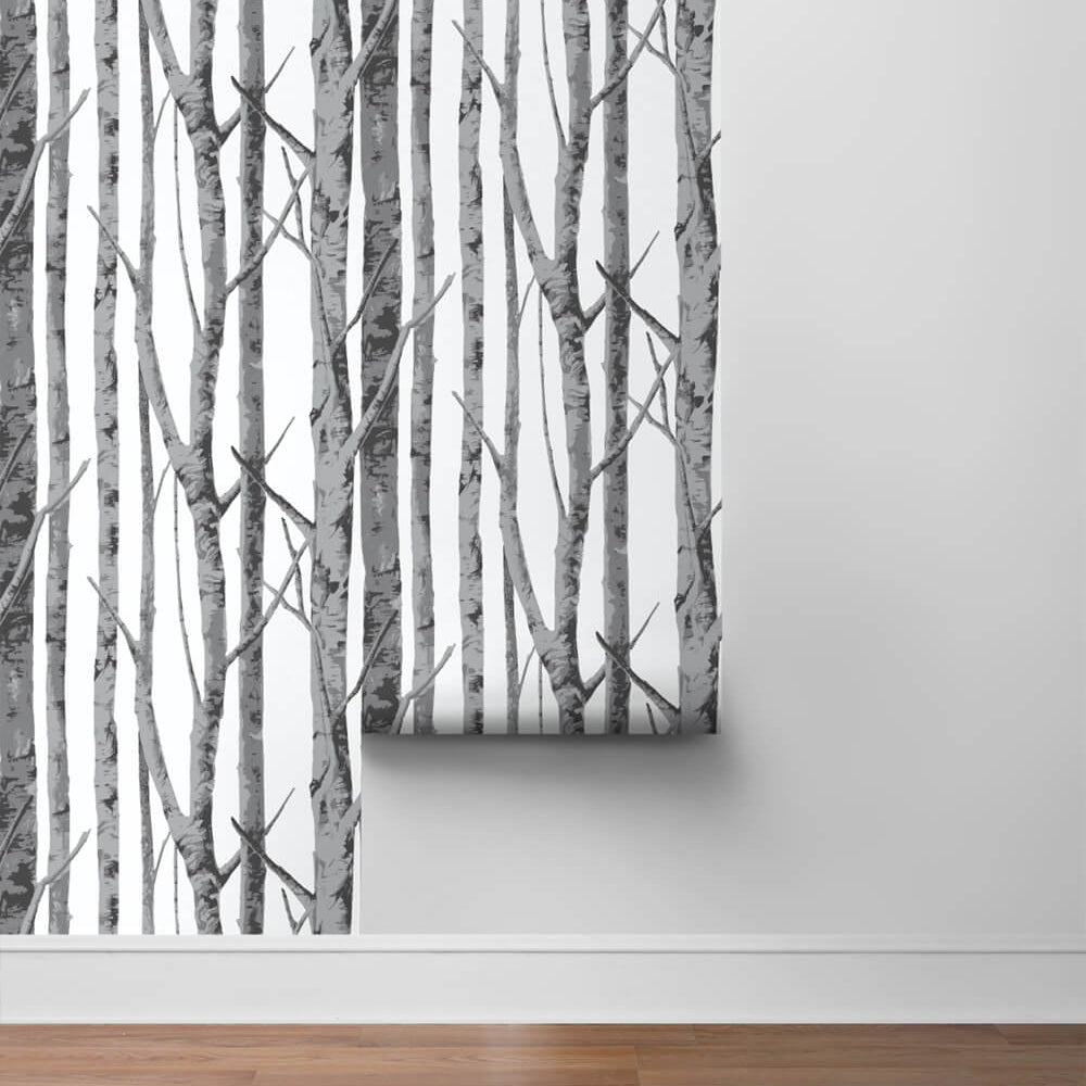 
                  
                    NW34800 birch tree peel and stick removable wallpaper roll by NextWall
                  
                