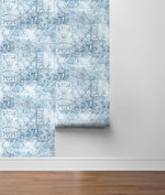 NW35002 patchwork bohemian peel and stick wallpaper roll by NextWall