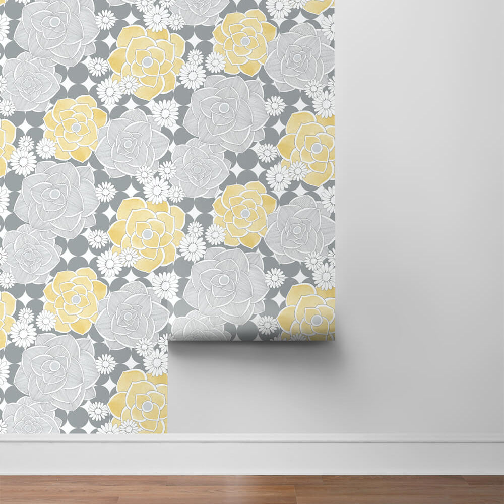 
                  
                    NW35203 retro floral peel and stick removable wallpaper roll by NextWall
                  
                