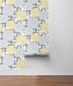 NW35203 retro floral peel and stick removable wallpaper roll by NextWall