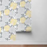 NW35203 retro floral peel and stick removable wallpaper roll by NextWall
