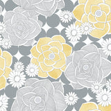 NW35203 retro floral peel and stick removable wallpaper by NextWall