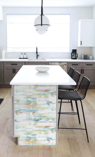NW35306 brushed stripe abstract peel and stick removable wallpaper kitchen by NextWall