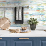 NW35306 brushed stripe abstract peel and stick removable wallpaper backsplash by NextWall