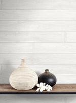 NW35400 teak planks wood peel and stick removable wallpaper decor from NextWall