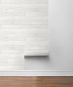 NW35400 teak planks wood peel and stick removable wallpaper roll from NextWall