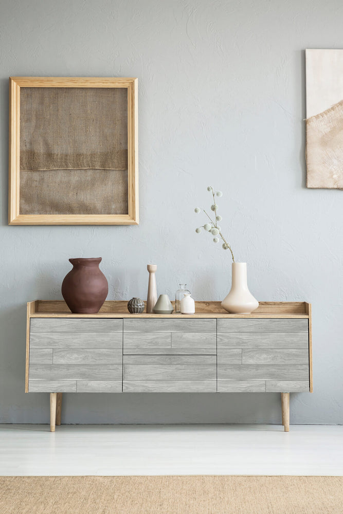 NW35408 teak planks wood peel and stick removable wallpaper furniture from NextWall