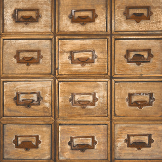 NW35505 library card catalog vintage peel and stick removable wallpaper from NextWall