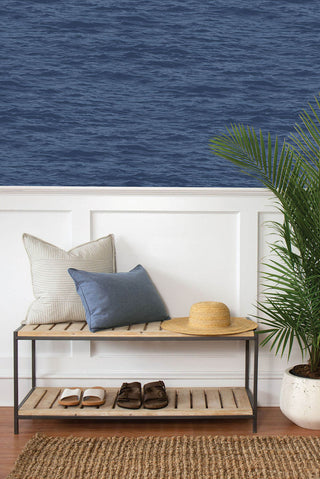 NW35902 serene sea coastal peel and stick removable wallpaper entryway by NextWall