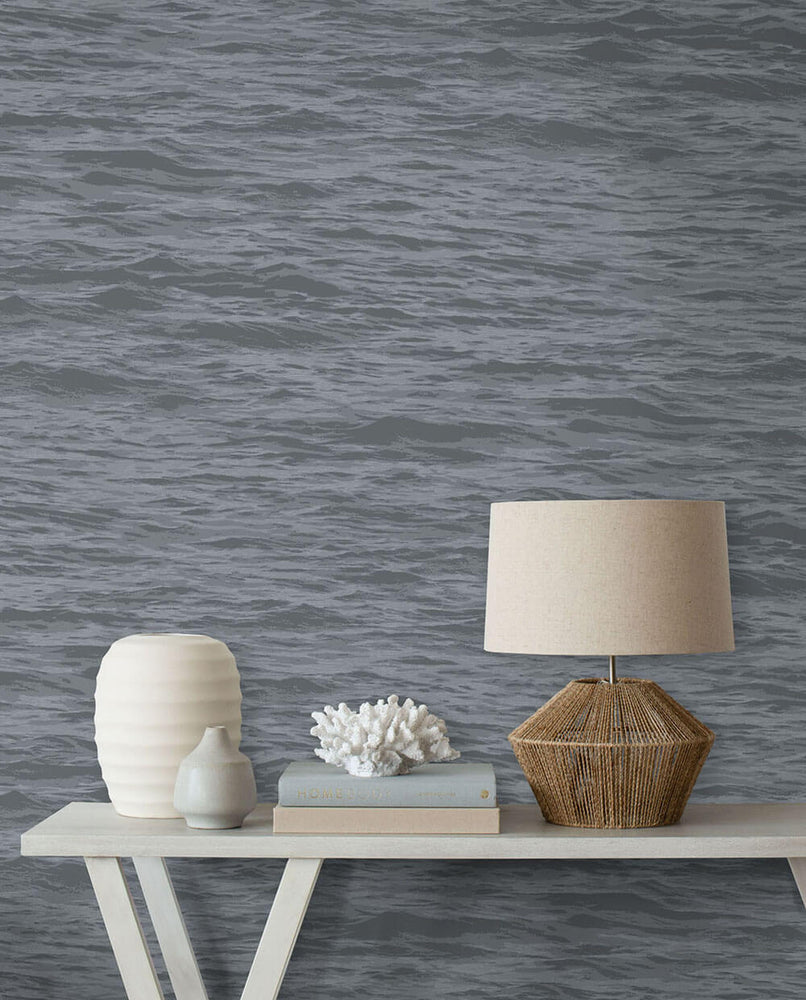 NW35908 serene sea coastal peel and stick removable wallpaper decor by NextWall